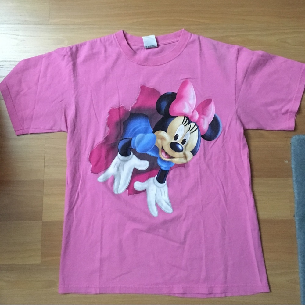 DISNEY Minnie Mouse “Breaking Thru” Pink T-shirt